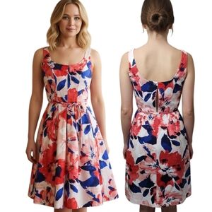 PAPPAGALLO Floral Print Sleeveless Fit & Flare Sundress - Size 6